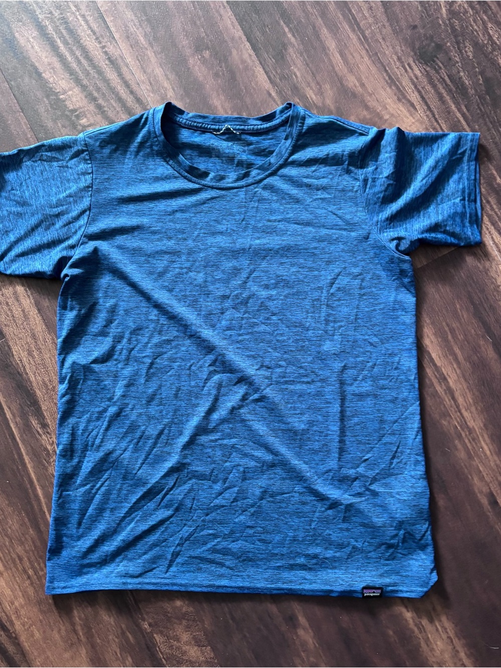 Patagonia polyester capilene Blue Crew Neck T-Shirt size S